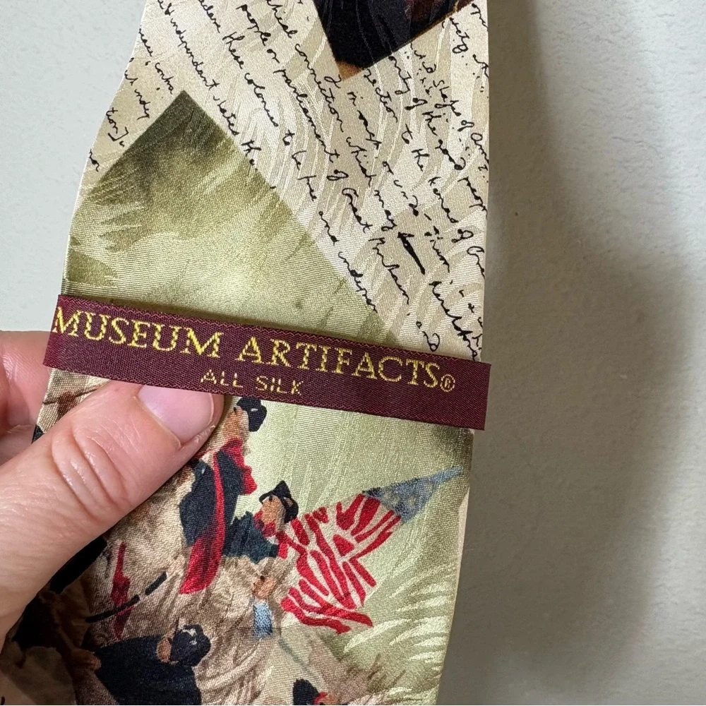 NWT Museum Artifacts Tie Depicting the Washington Crossing - Picture 2 of 5